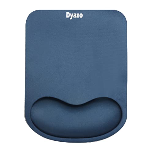 Dyazo Memory-Foam Gel Mouse Pad with Wrist Rest Support Non Slip Rubber Base Mousepad Suitable for Computer, Laptop, Notebooks Gaming (Blue) - Image 1