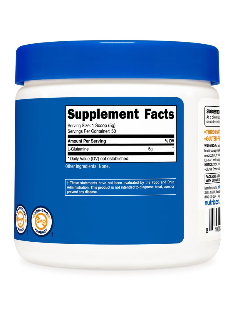 Nutricost L-Glutamine,5G Per Serving, 50 SERVINGS | 250 G Per Container - Unflavored Net Wt.8.9 Oz (250 G) Dietary Supplement  - Image 5