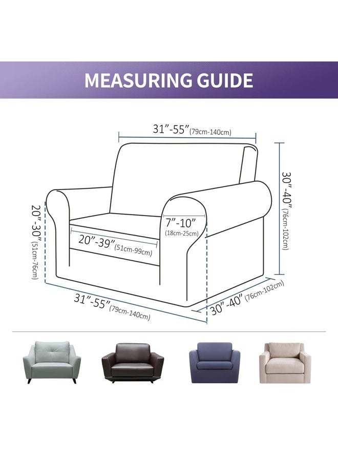 Joccun Stretch Chair Couch Cover,1-Piece Water Repellent Sofa Slipcover Spandex Jacquard Fabric Sofa Covers with Elastic Bottom,Washable Furniture Protector for Dogs,Cats,Kids(Armchair,Champagne) - Image 2