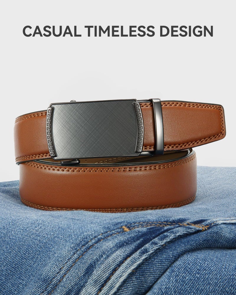 CHAOREN Mens Belt Leather Ratchet Belt - Customizable Fit, Effortless Style (35mm) - Image 5