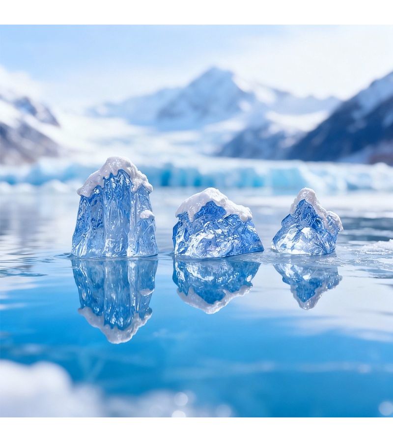 2pcs Igloo Ice Sculpture Railing Creative Micro Landscape Realistic Iceberg Crafts Car Desktop Decor - Image 3