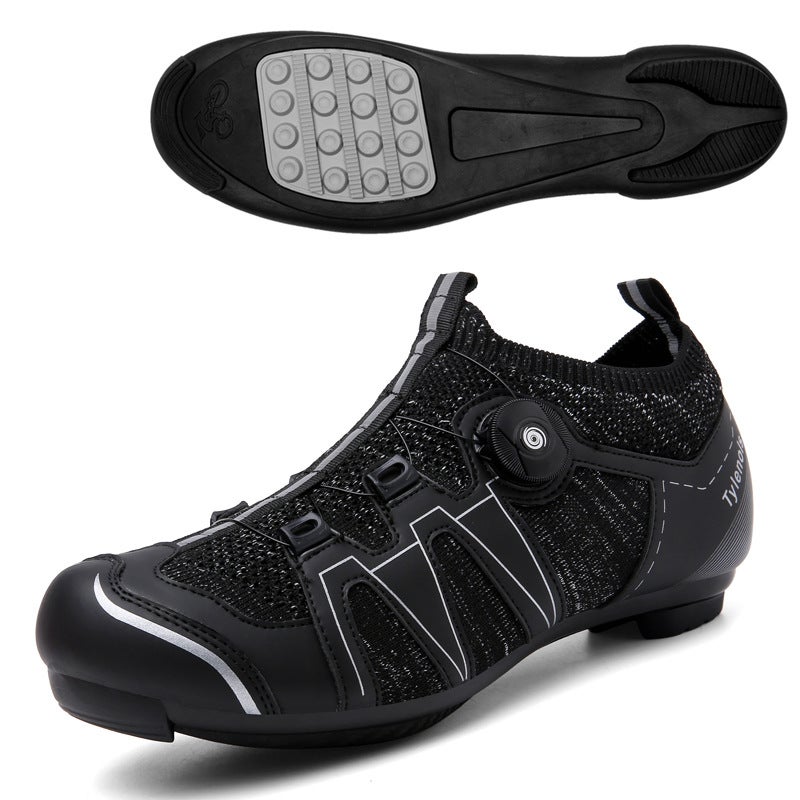 Generic New Road Car Lock Shoes Summer Bike Shoes Mens Socks Sleeve Unlocked Cycling Shoes Breathable Mountain Bike Lock Shoes Black No Lock Rubber Bottom 