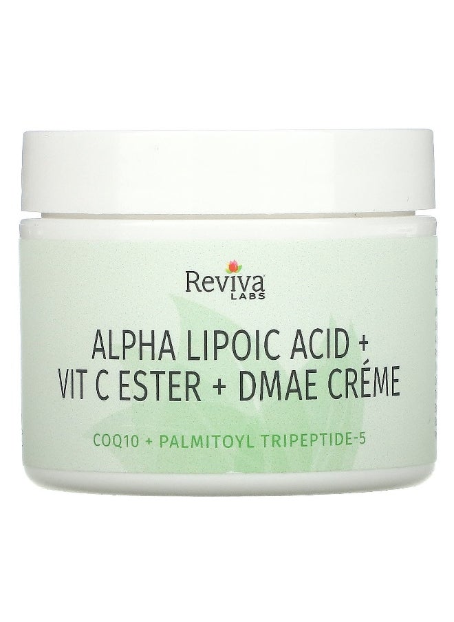 Reviva Labs Reviva Labs, Alpha Lipoic Acid, Vitamin C Ester & DMAE Cream, 2 oz (55 g)  - Image 1
