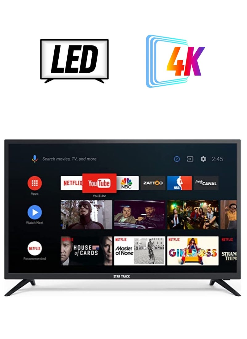 STAR TRACK 55" Smart TV | Android 14, Full HD, Netflix, YouTube, Miracast, Bezel less, Satellite receiver, STAR TRACK  - Image 1