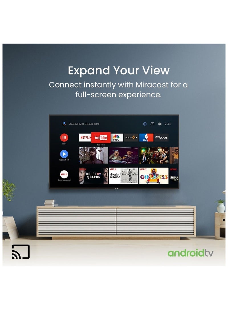 STAR TRACK 55" 4K Smart TV | Android 15, Ultra HD, Netflix, YouTube, Miracast, Bezel less, Satellite receiver - Image 5