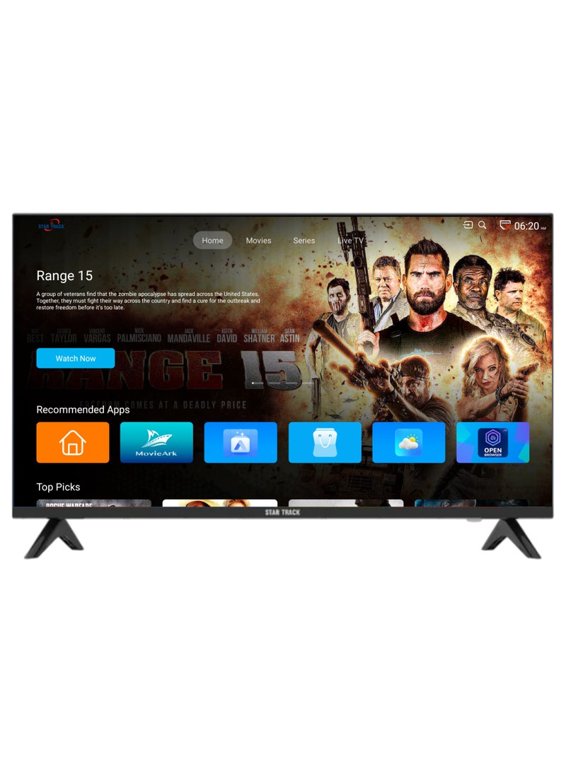 STAR TRACK 55" 4K Smart TV | Android 15, Ultra HD, Netflix, YouTube, Miracast, Bezel less, Satellite receiver - Image 1