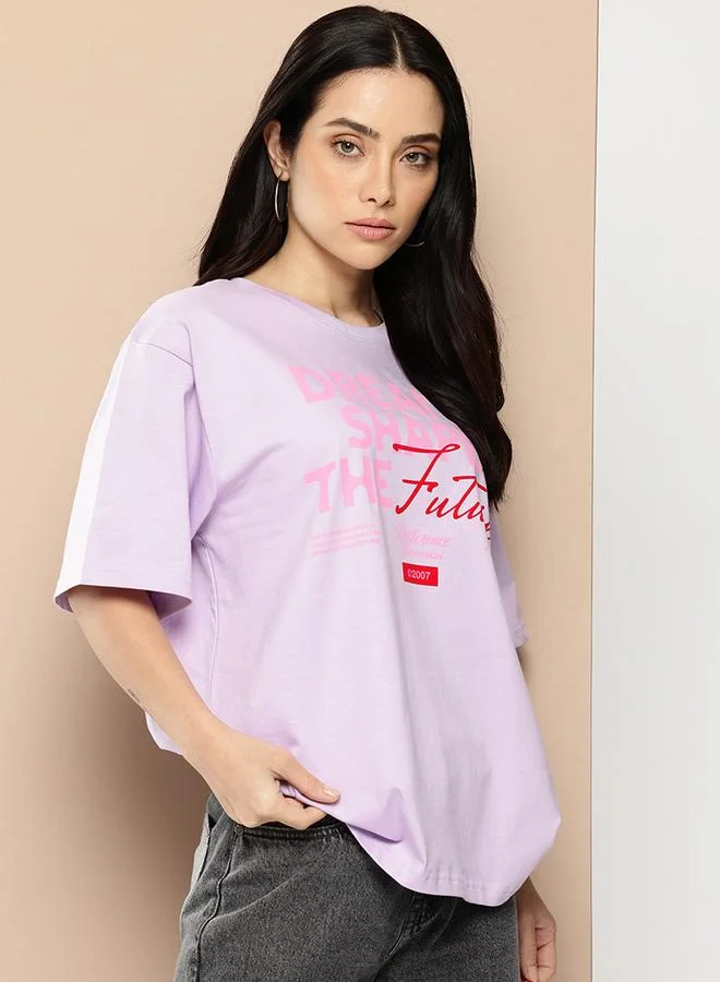 Difference of Opinion Women Oversized Printed Tshirt