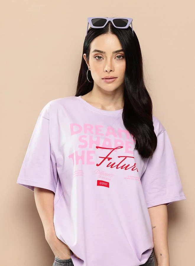 Difference of Opinion Women Oversized Printed Tshirt