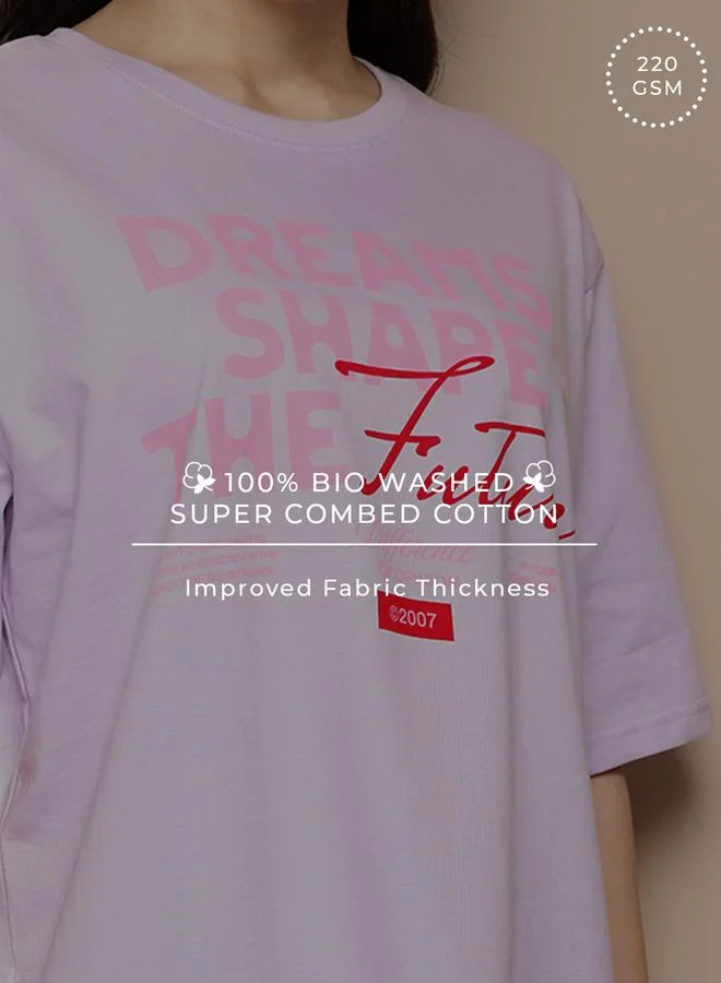 Difference of Opinion Women Oversized Printed Tshirt