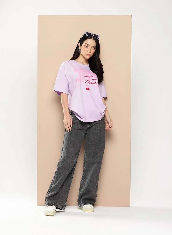 Difference of Opinion Women Oversized Printed Tshirt