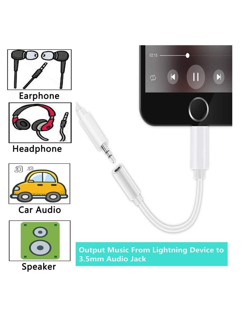 ECVV محول مقبس سماعة الرأس ECVV متوافق مع iPhone Lightning إلى محول صوت 3.5 مم لجميع أجهزة iPhone وiOS - Image 3