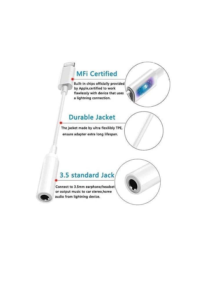 ECVV محول مقبس سماعة الرأس ECVV متوافق مع iPhone Lightning إلى محول صوت 3.5 مم لجميع أجهزة iPhone وiOS - Image 4
