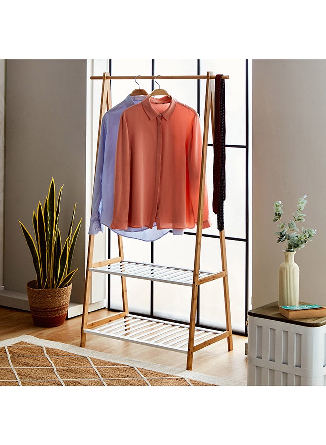 Home Box Lexus 2-Tier Storage with Garment Rack 90 x 152 x 43 cm - Image 1