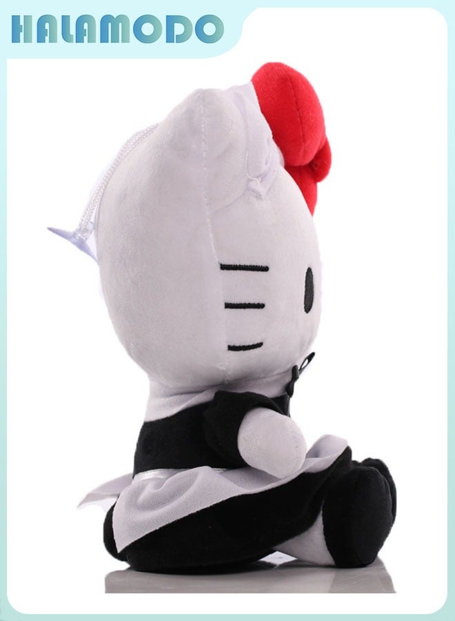 HALAMODO Adorable Doll Cat Plush Toy in Black Clothes - 26cm, A Perfect Birthday Gift for Girls and Ideal Bedroom and Living Room Decorative Doll  - Image 3