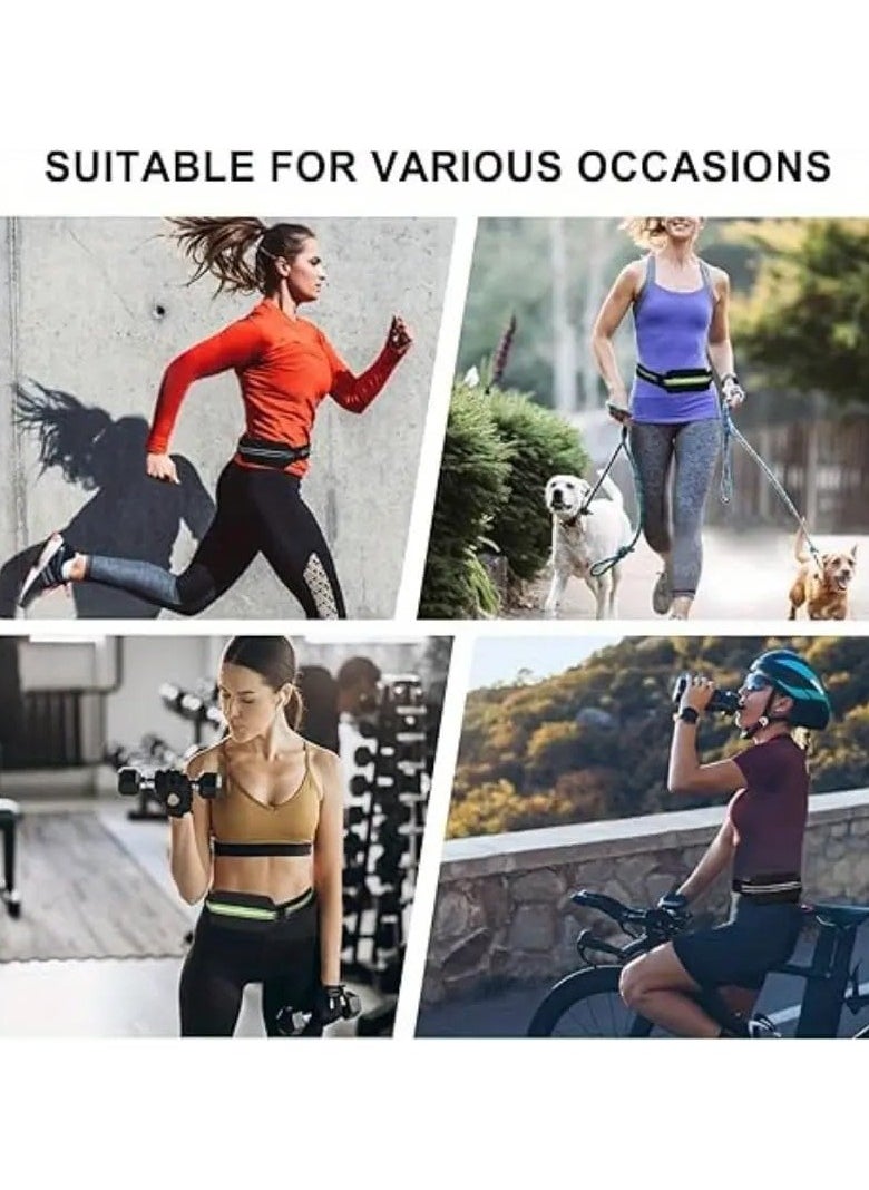 QSHOP Slim Running Belt, Workout Waist Pack for Women and Men, Phone Holder for Runners, Waist Belt for Workout, Jogging, Hiking, Cycling, Money Belt and Running Equipment Accessories  - Image 3