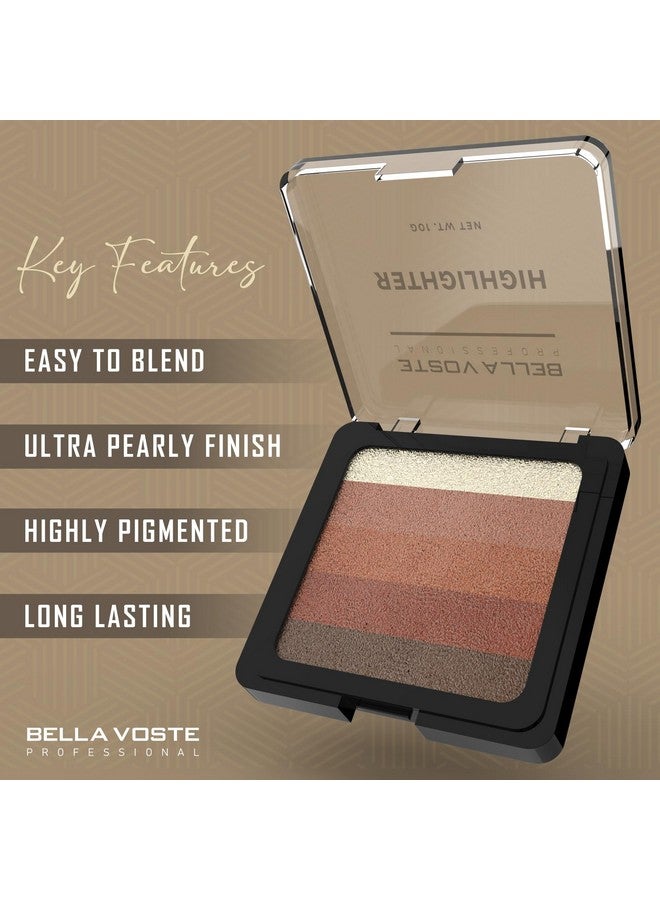 بيلا فوست احترافية | اكشفي عن توهجك الداخلي مع لوحة هايلايتر 5 في 1 | تصبغ غني | بريق وسحر | خالية من القسوة (Bvhl205) - Image 4