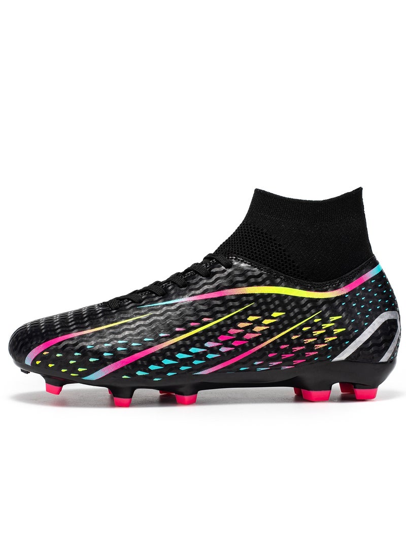 Men Kids Fashion Soccer Shoes Cleats Team Sports Training TF/FG Turf Firm Comfort High-top Football Shoes Outdoor - Image 1