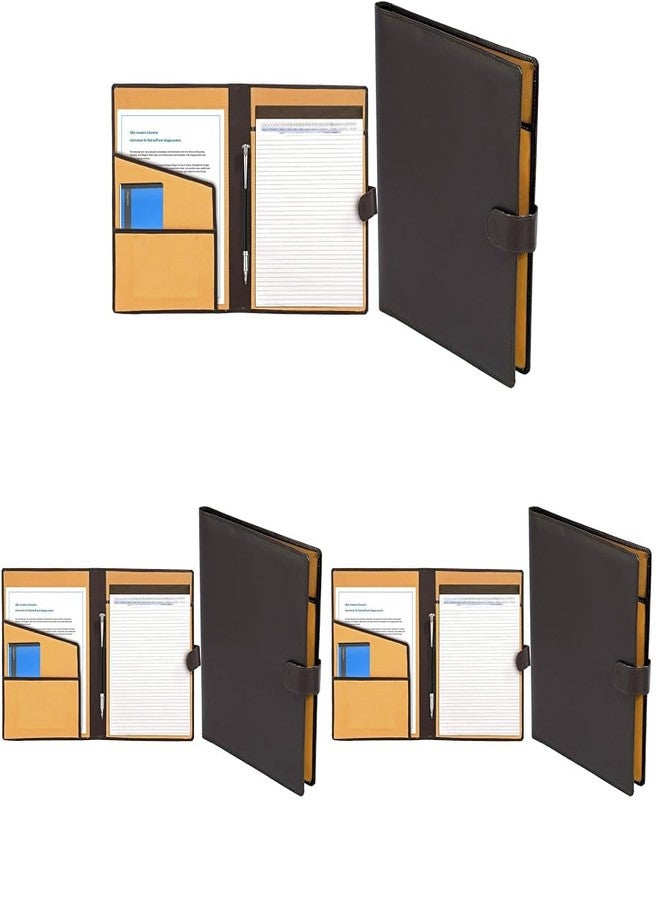 GreatDio® Conference Folder.Leatherite Material Professional Conference Files. Conference Folder A4 for Documents (Black, Size: A4, Pack of 3) - Image 1