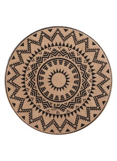 Round jute cut edge PL178 Black-M12 38CM