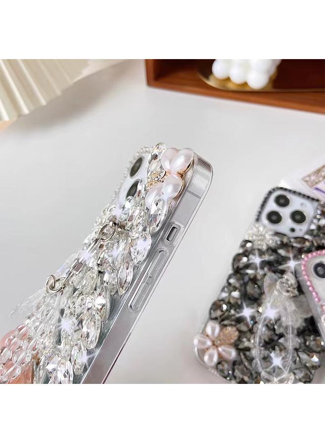 S-TOP Case For iPhone 13 Pro Max Handmade Butterfly Diamond Inlay PC Phone Case - Image 5