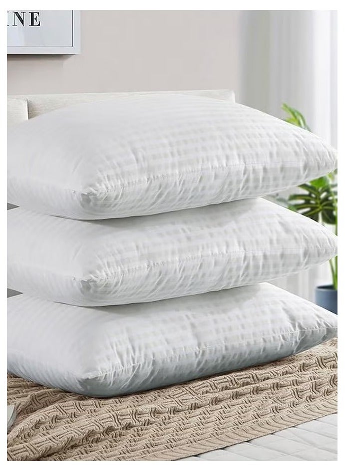 Brides 3- White cotton bed pillow for sleeping, 50x75 cm - white  - Image 1