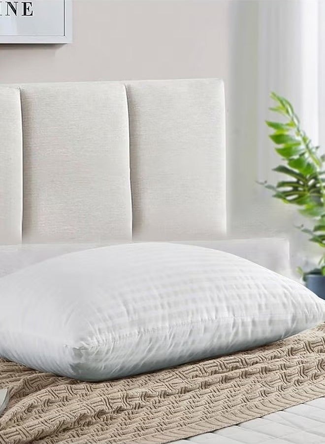 Brides 3- White cotton bed pillow for sleeping, 50x75 cm - white  - Image 5