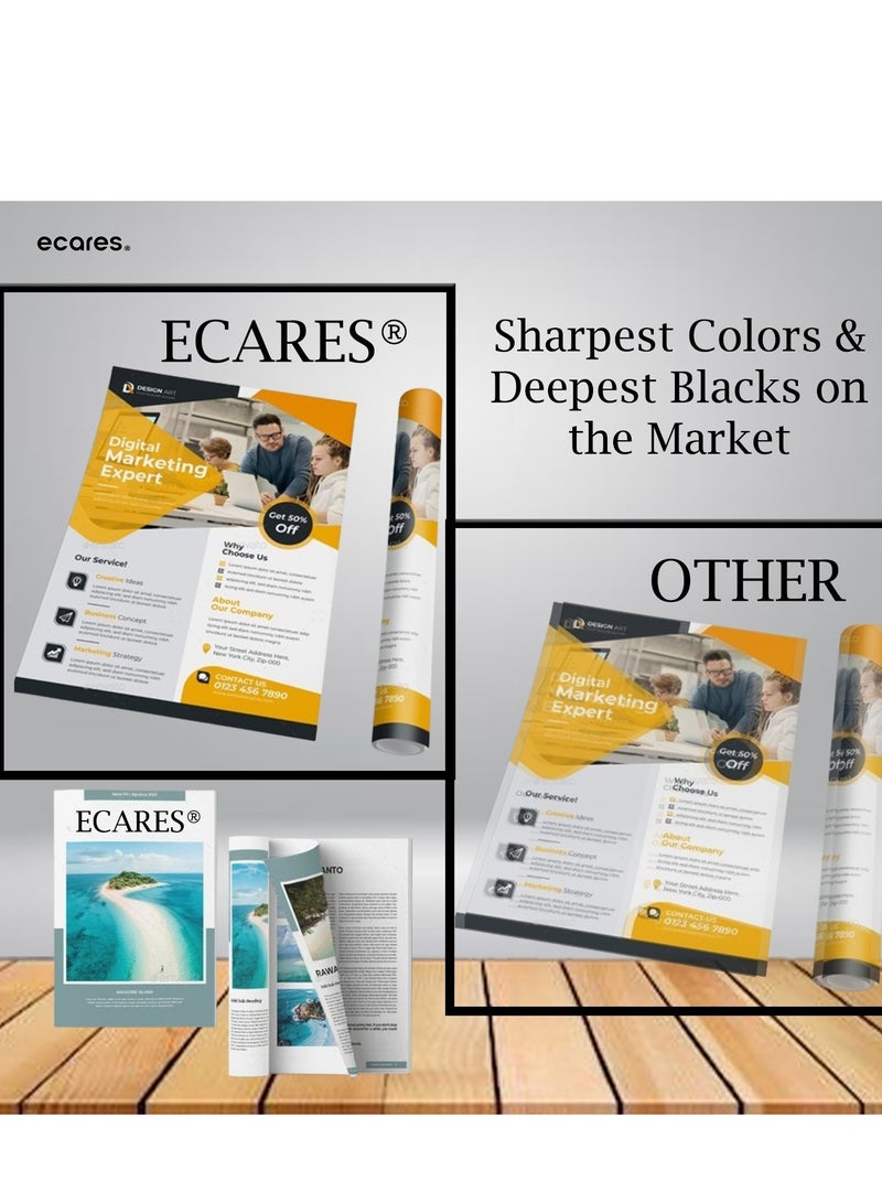 ECARES® 128A Compatible Toner Cartridge CE321A  for HP Color Laserjet CP1525n CP1525nw CM1415fn CM1415fnw Printer (Cyan) - Image 2