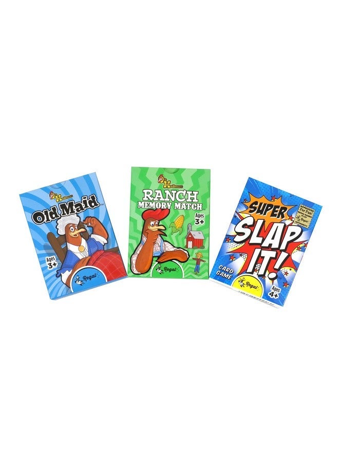 Regal Games Farm Match, Slap It, Old Maid Card Games for Kids Ages 4 5 6 7 8+ | Family Fun Playing Card Set (160 Game Cards, 3 Pack) - Image 4