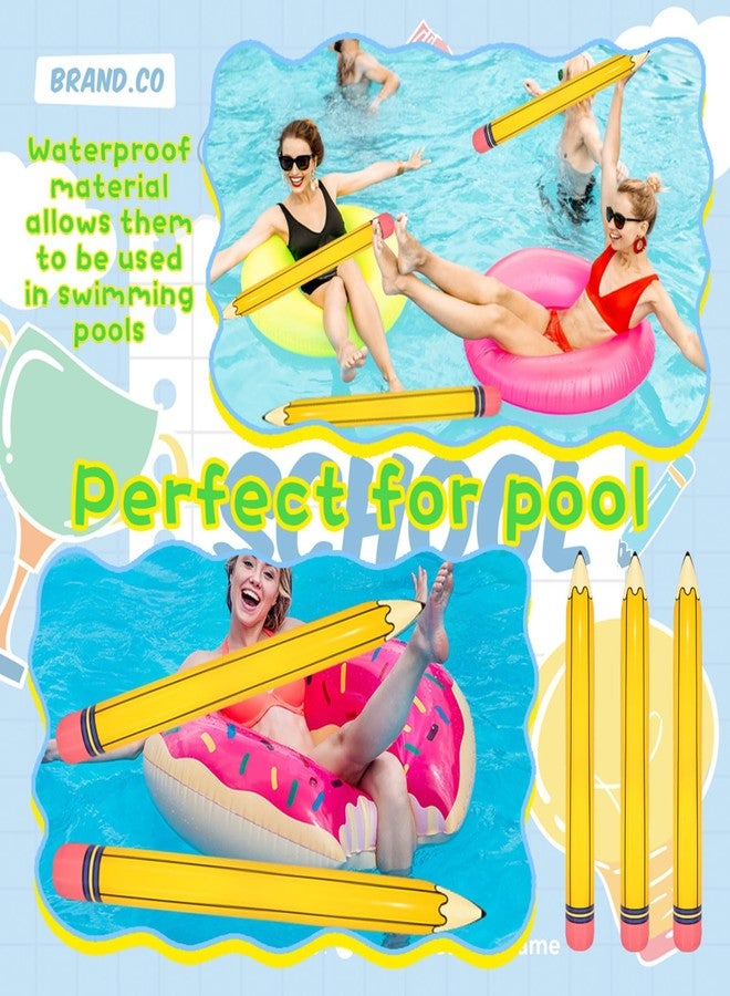 Denylo pro 44 Inch Giant Inflatable Pencils Balloon Back to School Dimensional Pencils Balloon Graduation Party Decoration for Back to School Classroom Garden Room Birthday Party Decorations - Image 5