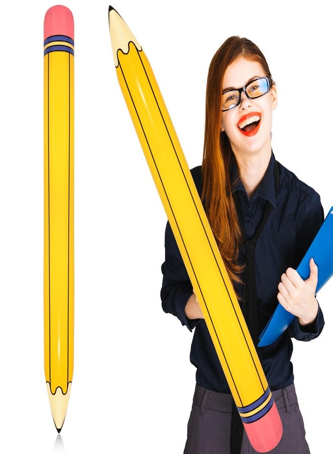 Denylo pro 44 Inch Giant Inflatable Pencils Balloon Back to School Dimensional Pencils Balloon Graduation Party Decoration for Back to School Classroom Garden Room Birthday Party Decorations - Image 1