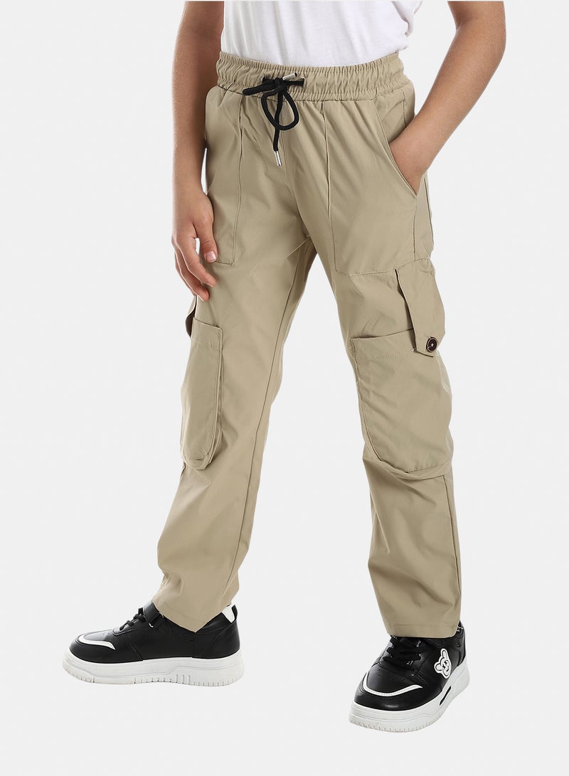 Andora Cargo Pants With Pockets - Beige - Image 2