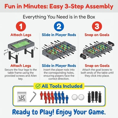 Rowan Indoor Football Table Game (Black) - Image 4