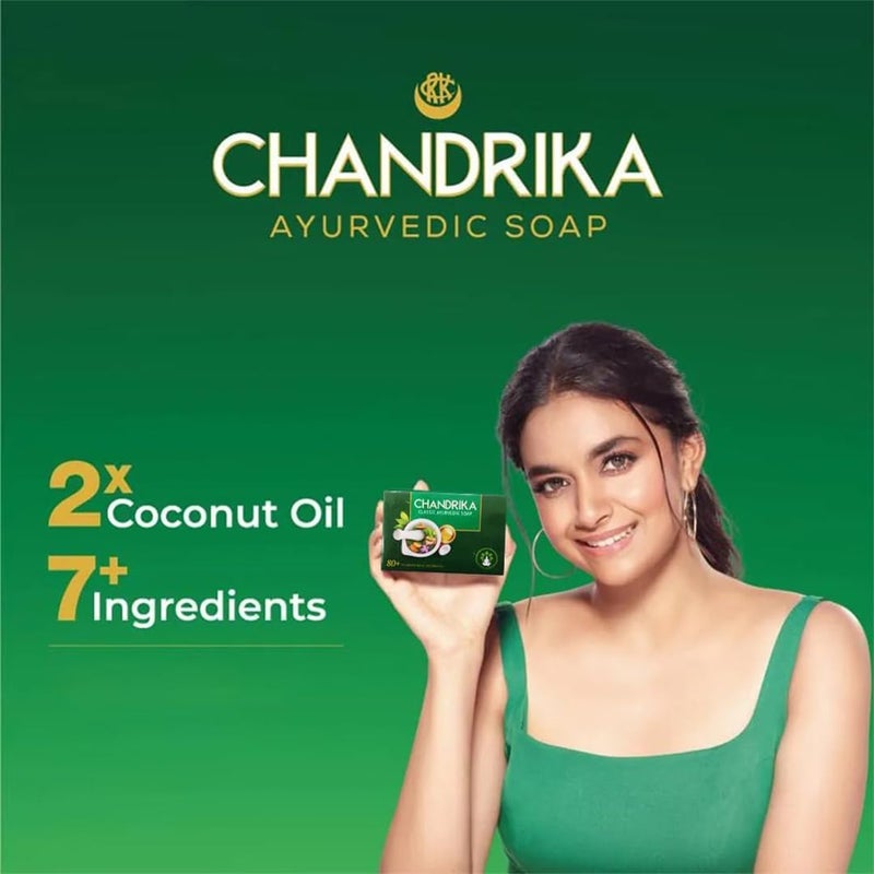 Chandrika Classic Ayurvedic Soap - Pack of 10 Bars (75g each) - Image 3