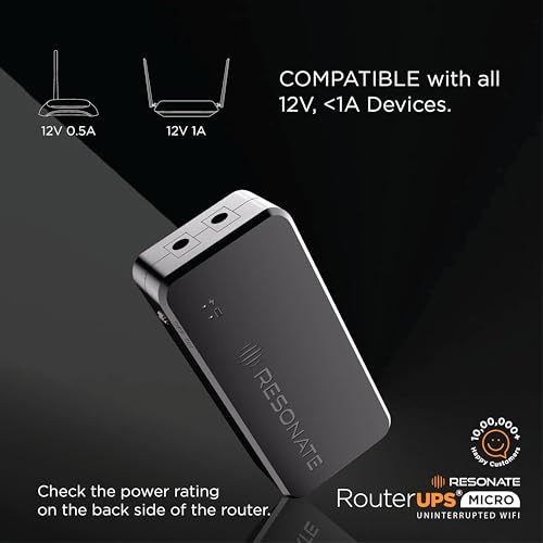 RESONATE RouterUPS® Micro | Original Router UPS for 12V WiFi Router & Modem | Uninterrupted Power Backup Upto 4 Hours During Powercut | Compact Mini UPS with Intelligent Charging - Image 4
