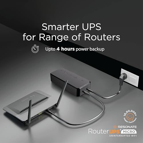 RESONATE RouterUPS® Micro | Original Router UPS for 12V WiFi Router & Modem | Uninterrupted Power Backup Upto 4 Hours During Powercut | Compact Mini UPS with Intelligent Charging - Image 2