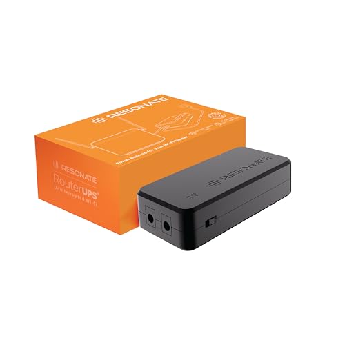 RESONATE RouterUPS® Micro | Original Router UPS for 12V WiFi Router & Modem | Uninterrupted Power Backup Upto 4 Hours During Powercut | Compact Mini UPS with Intelligent Charging - Image 1