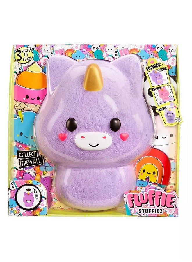 Fluffie Stuffiez Unicorn Large Collectible Feature Plush 11" - Surprise Reveal Unboxing with Huggable ASMR Fidget DIY Fur Pulling, Ultra Soft Fluff - Image 1