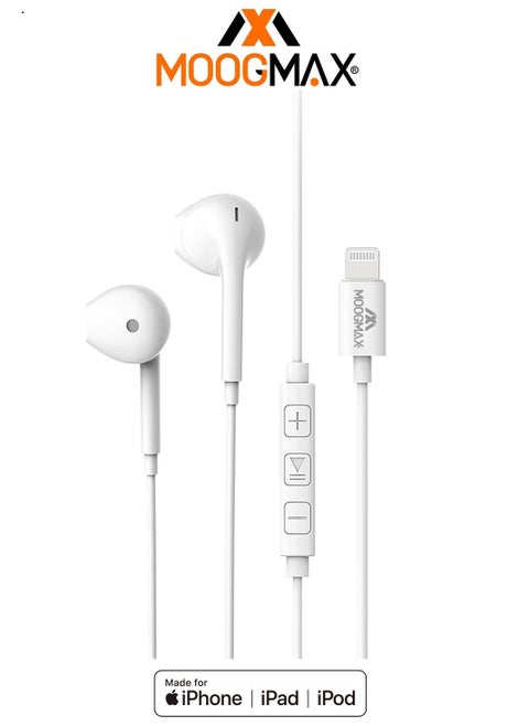 IPhone earphones certified1.2M with high quality microphone and iPhone connector (Lightning) suitable for iPhone (14/14Pro/14 Plus /14 Pro Max/13/13Pro/13Pro Max/12/12Pro/12pro Max/11/11Pro/11Pro Max)
