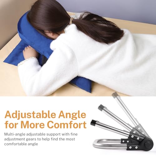 KUAZIDAR Face Down Pillow Adjustable Stomach Sleeping Pillow for Recovery After Eye Surgery BBL Vitrectomy Retinal Surgery Prone Pillows Removable Washable Cover Home Massage Office Workplace Nap Pillows - Image 3