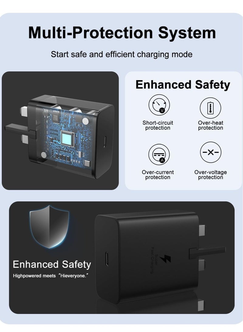Beauenty 45W USB-C Fast Charger for Samsung Galaxy S24/S23 Series with 6.6ft USB-C to C Cable – PPS Fast Charging Adapter - Image 3