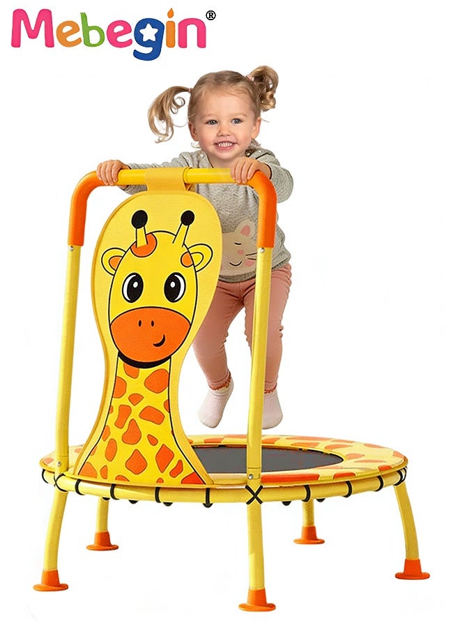 MEBEGIN Kids Sturdy Trampoline with Giraffe Design, Safe Jumping Toy with Non-slip Handle and Suctions, Fun Creative Indoor and Outdoor Toy for Kids, 72*80cm - Image 1