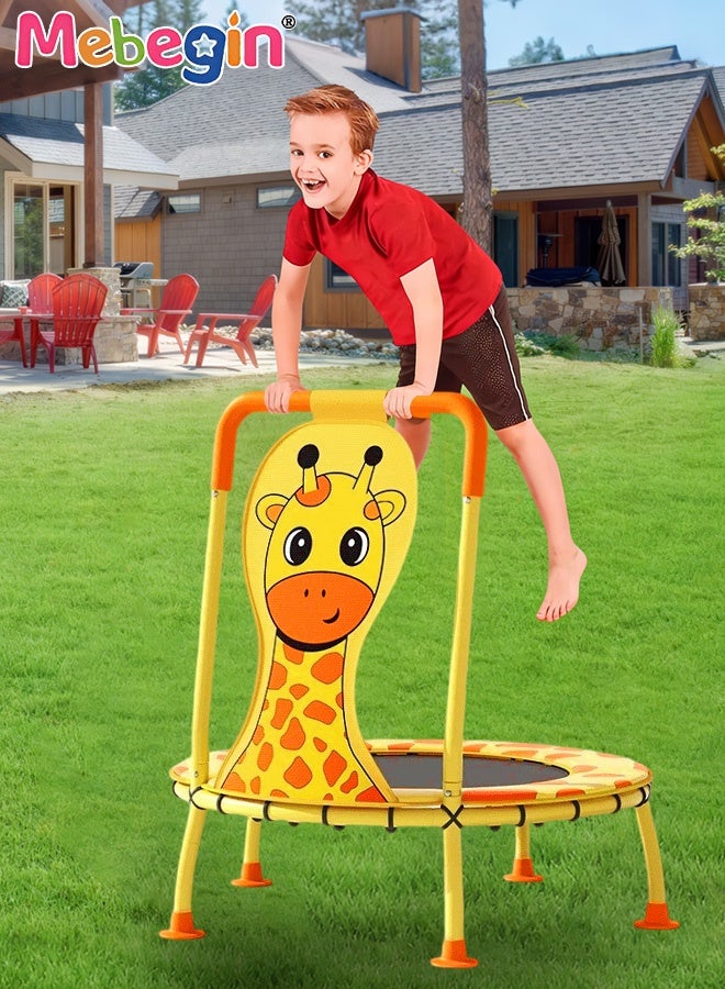 MEBEGIN Kids Sturdy Trampoline with Giraffe Design, Safe Jumping Toy with Non-slip Handle and Suctions, Fun Creative Indoor and Outdoor Toy for Kids, 72*80cm - Image 2