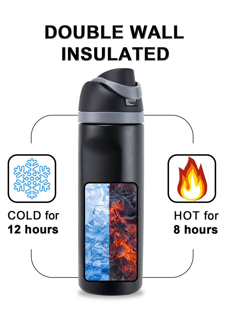 GIFUBOWA Insulated Stainless Steel Water Bottle with Straw BPA-Free Sports Water Bottle Great for Travel 750ml - Image 4