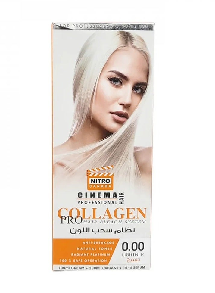 نيترو كندا نظام تبييض الشعر الاحترافيّ سينما كولاجين برو 0.00 لايتنر متعدد الألوان 310ملليلتر