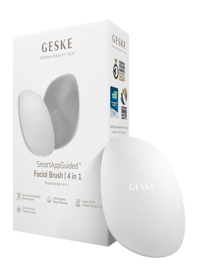 جيسكي فرشاة الوجه GESKE SmartAppGuided™ | 4 في 1 | فرشاة تنظيف الوجه الاحترافية | فرشاة تنظيف الوجه المصنوعة من السيليكون | روتين العناية بالبشرة | تنظيف لطيف | منظف الوجه - Image 1