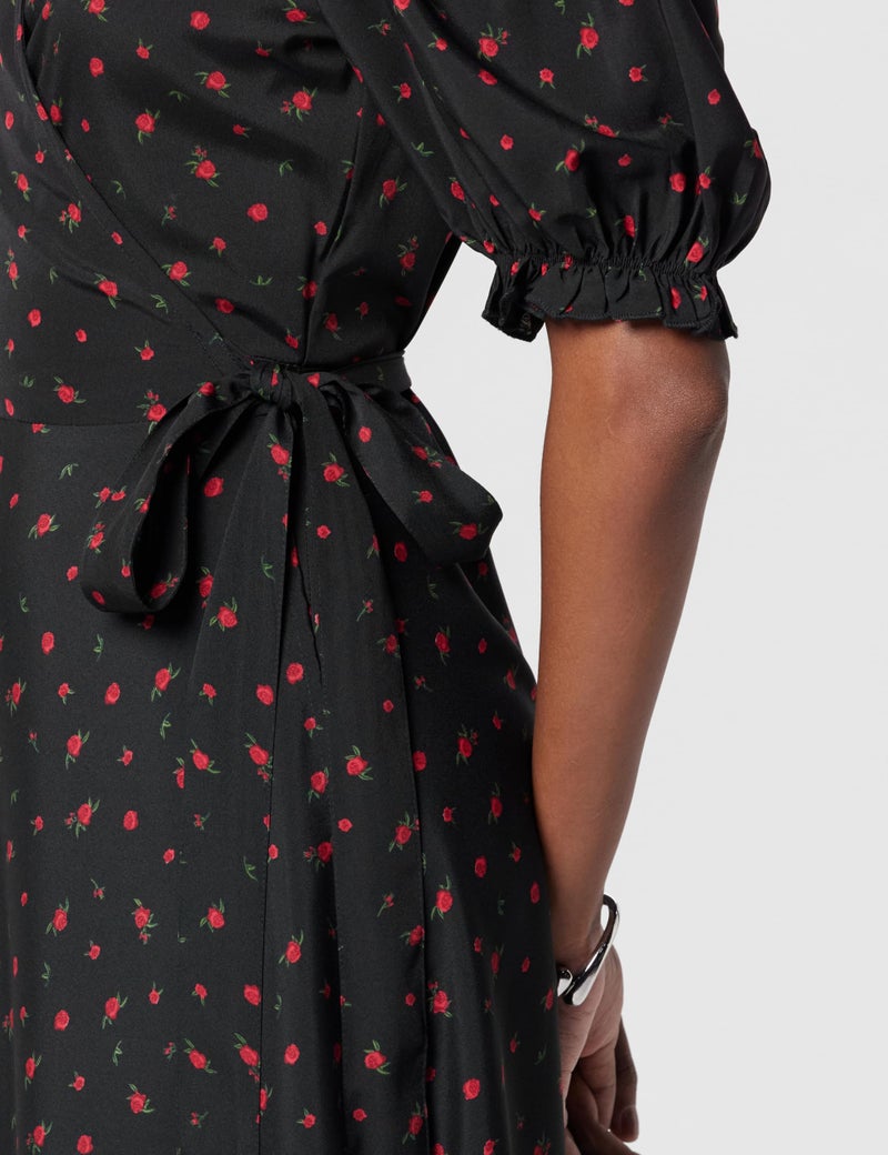 Styli Women's Polyester A-Line Midi Dress (70039117_Black_M) - Image 5