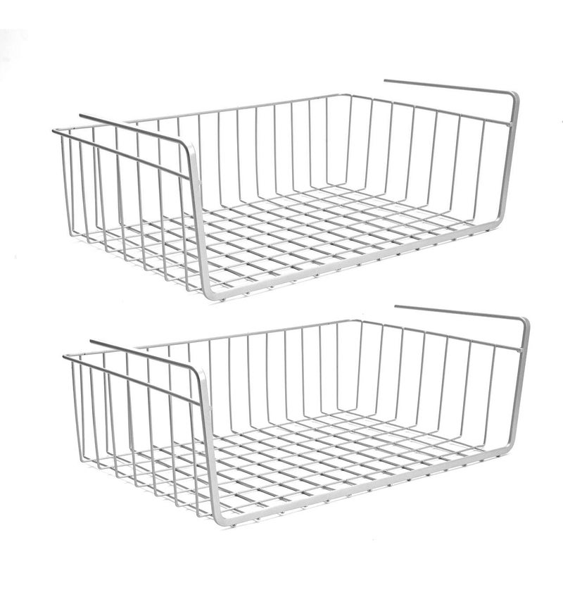 Go Hooked Go Hooked Undershelf Basket Large 16 Inch Set of 2 Undershelf Large Organizer for Kitchen Drawer Space Saving Durable Versatile Heavy Duty Sleek and Sturdy Efficient Compact Modern  - Image 1