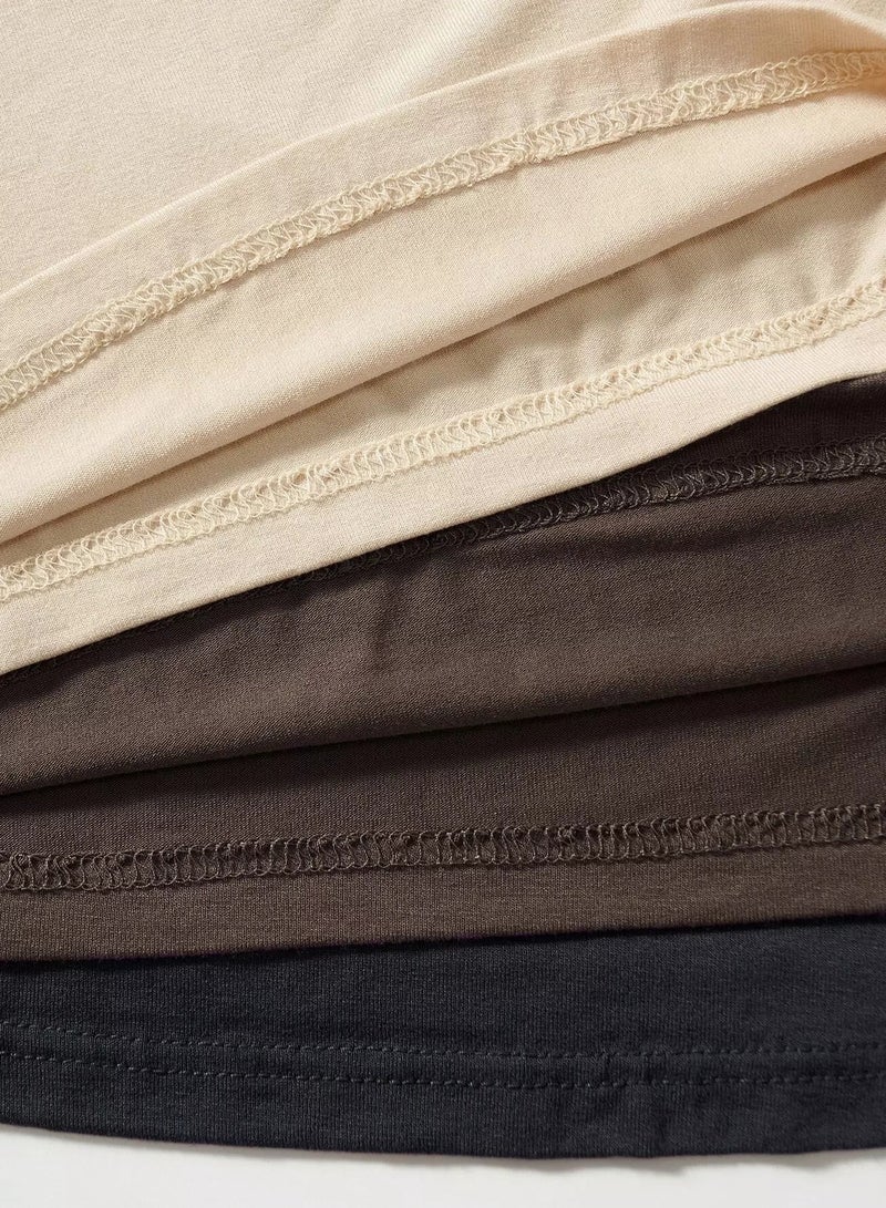 3 Pack Solid Scoop Neck Tee  - Image 5
