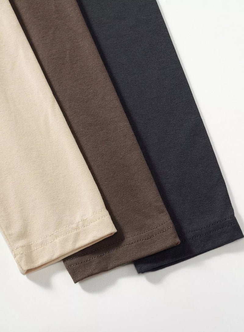 3 Pack Solid Scoop Neck Tee  - Image 4
