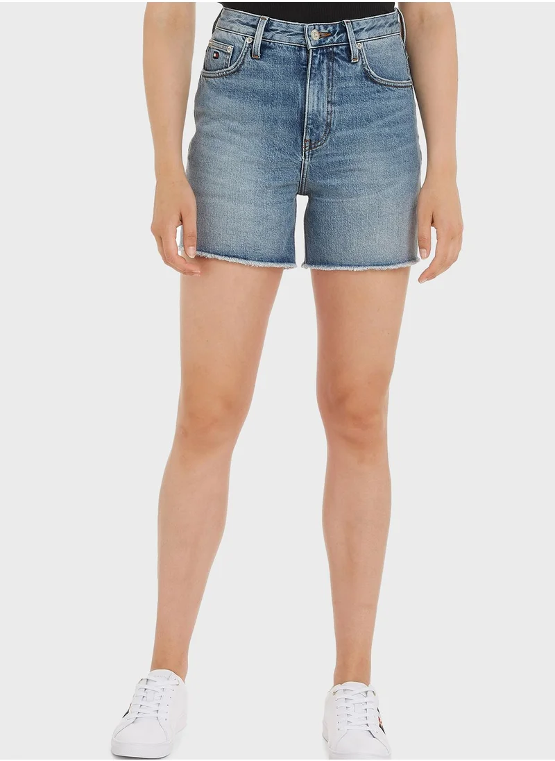 TOMMY HILFIGER High Waist Denim Shorts